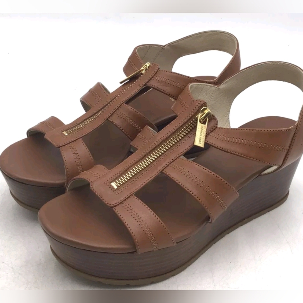 🤎Michael Michael Kors🤎Brown Wedge Platform Heels Sz 10M Pre-Loved Great Cond.